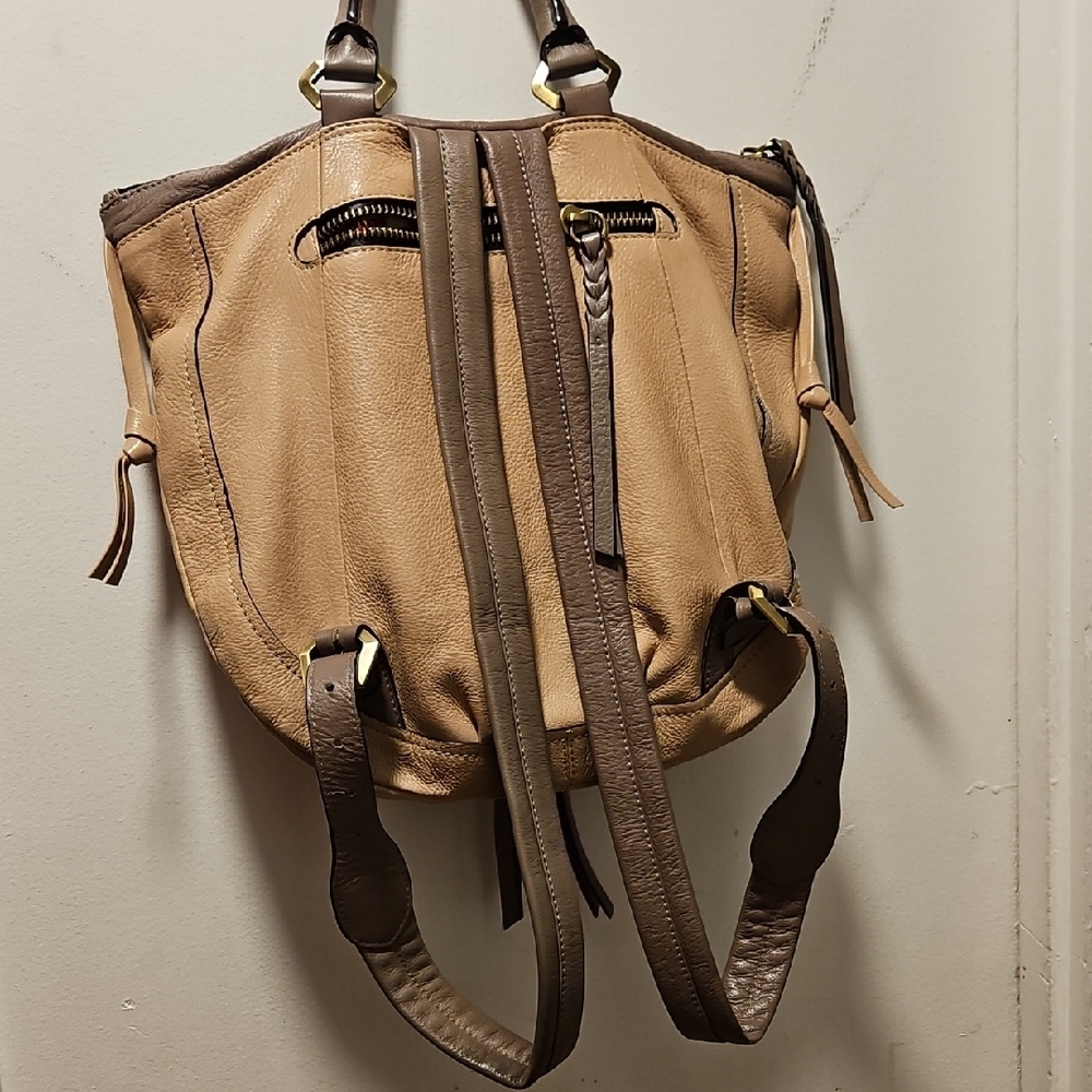 orYANY Pale Pink Pebbled Leather Backpack - Picture 2 of 8